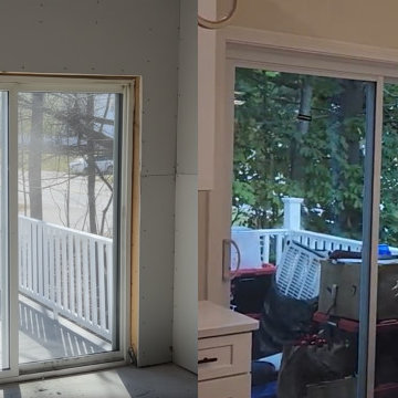 Sliding Door Upgrade and Interior Finishing in New Hampshire