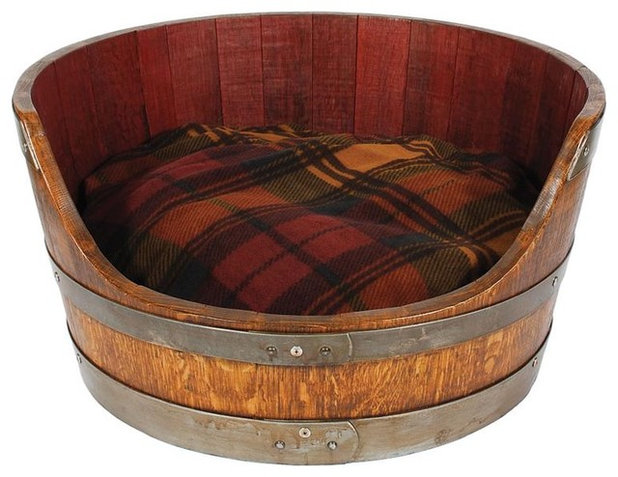 True Fabrications Wine Barrel Dog Bed