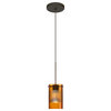 Scope 1 Light Pendant, Bronze, LED, Armagnac With Frost Glass