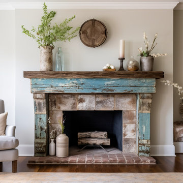 Colored Fireplace Mantels