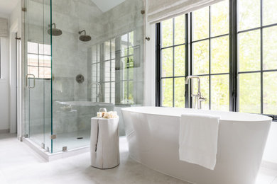 Inspiration for a transitional bathroom remodel in Atlanta
