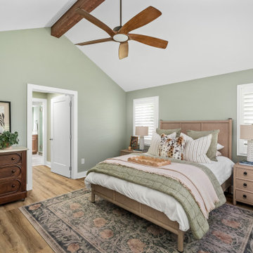 Franklin TN Home Remodel – Calming Green Interiors With Modern Rustic Touches