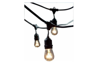 48 Foot - Outdoor String Light Kit - E26 Medium Base Sockets - S14 Light Bulbs