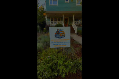 Front Entry Transformation – Concrete Stairs, Walkway & Stone Veneer Retaining W
