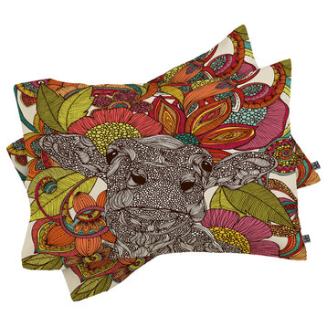 Deny Designs Valentina Ramos Arabella And The Flowers Pillow Shams, Queen
