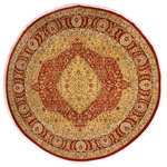 Bareen's Designer Rugs - Antique Design Vegetable Dye Lita Rust Ivory Wool Rug - 8'11 x 9'0 - Designed with mesmerizing intricacy and gorgeous color palette, this hand-knotted masterpiece demonstrates the beauty and electrifying thrill of Pak Persian art. These meticulously handcrafted Pak-Persian rug is made with pure wool and features breathtaking traditional and transitional designs in beautiful lush color pallet. Known for their intricate designs these rugs are a reproduction of Persian rugs, made in Pakistan with unique Mughal designs. Made by master weavers using the same Persian texture, design and dying technique, we wanted to create the most significant manifestation of the Persian art, life and culture. This rug is most famous for its exceptional quality, incredible designs, patterns and vibrant rich color. Pak-Persian rugs made with Persian weave with high knot counts, which enables the high intricacy and detail found in the patterns are also referred to as State of art, each color adds a rich beautiful detail in the artwork of this rug. The design, color and beautiful chromatic composition with a vibrant sheen with traditional and transitional designs, exude beauty, elegance and quality make this rug a masterpiece of its own.