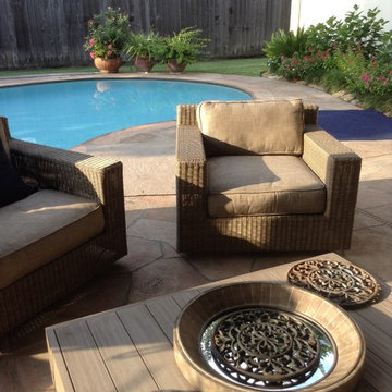Houston covered patio/ Restoration Hardware Furniture, small outdoor kitchen