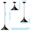 Industrial Hanging Pendant Light E26 Socket Black Metal Shade