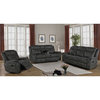 Coaster Lawrence 2-piece Faux Leather Upholstered Living Room Set Charcoal