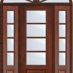 Prehung Patio Side lights-Transom Door 963/4 Lite 4 Lite - Patio Doors