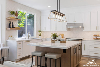 Inspiration for a modern kitchen remodel in Orange County