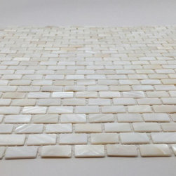 Mother of Pearl Natural Sea Shell Micro Mini Brick Mosaic Tile 3/8" x 3/4" // ht - Products