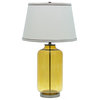40020, 26 1/2" High Modern Glass Table Lamp, Amber Colored Finish