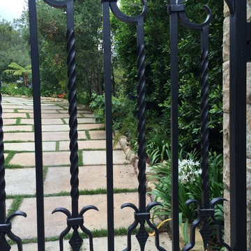 Hand forged Mediterranean style Double entry gate