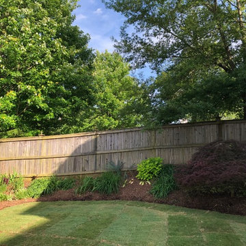 Mulching,pruning,sod, river rock, stepping stone installs