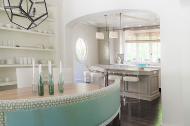 Example of a transitional dining room design in Charlotte