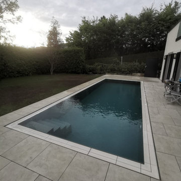 NIVEKO Polystone Überlaufbecken Modell Multi 8,63 x 3,00 x 1,50 m in grau