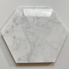 6" Hexagon Carrara Italian Marble Venato Carrera White Tile Polished, 100 piece