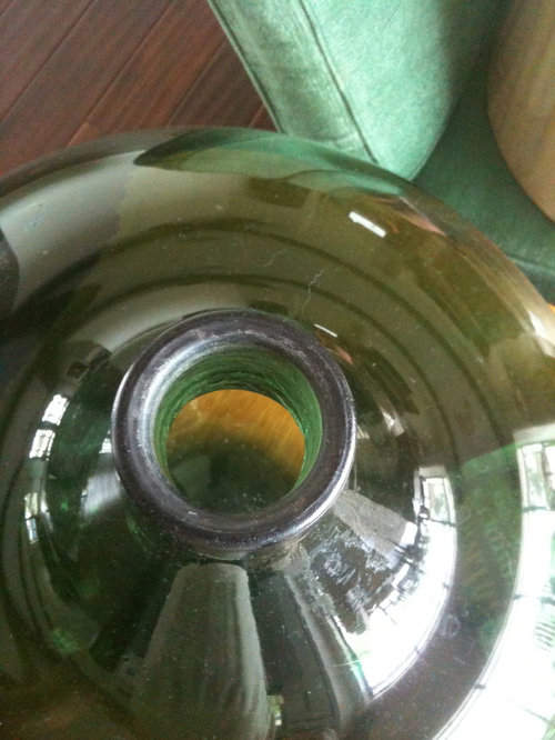 How do I turn my large glass jug into a lamp?