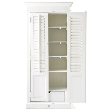 White Louvered Cabinet | Rivi√®ra Maison New Orleans