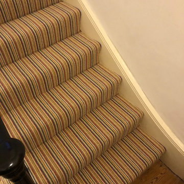 Striped Carpet Runner To Stairs In Soho