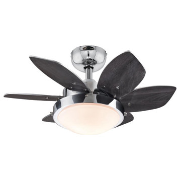 Westinghouse 7236600 Quince 24" 6 Blade LED Indoor Ceiling Fan - Chrome