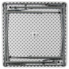 34" Square" Adjustable Granite White Plastic Folding Table