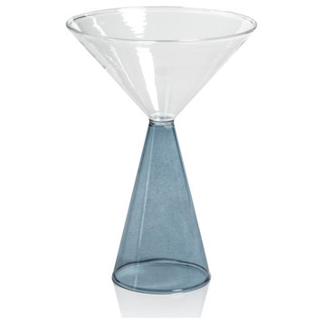Viterbo Martini Glasses, Blue, Set of 4