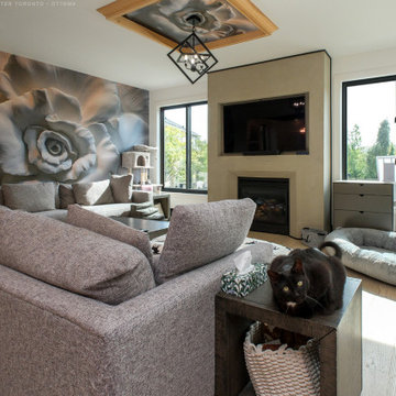 Black Sliding Windows in Remarkable Living Room - Renewal by Andersen Greater To