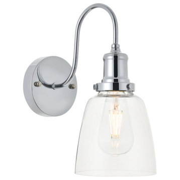 Living District Felicity 1-Light Chrome Wall Sconce