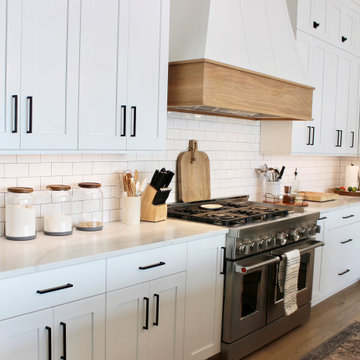 Great Room White and Gray Kitchen with River Views in LeClaire, Iowa