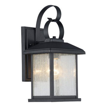 HINKLEY, Transitional 1 Light Outdoor Wall Sconce, 13" Height, Textured Black