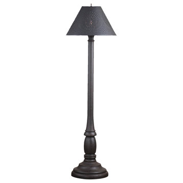 Brinton House Floor Lamp Americana Black w/shade