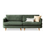 Corduroy-Pine Needle Green Large 4-Seat Sofa 106.3x35.4x32.7"