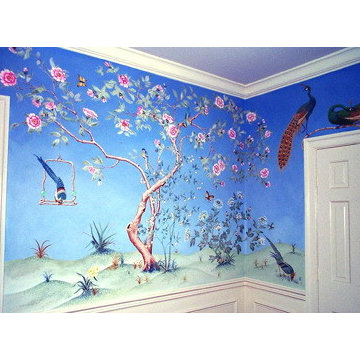 hand painted wallpaper project show