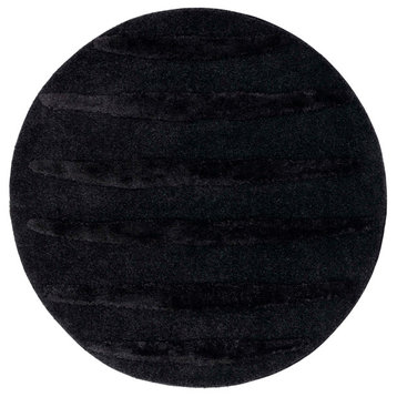 Safavieh Hi-Lo Shag Collection HLS202H Rug, Charcoal, 6'7" X 6'7" Round
