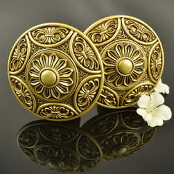 4 Colors QYN14 Resin European-style Curtain Tieback Holdbacks in Black Gold Colo - Window Treatment Accessories