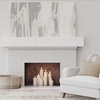 Sandblasted Faux Wood Fireplace Mantel