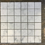 All Marble Tiles - 12"x12" Bianco Carrara Honed Marble Square Mosaic Tile - SAMPLES ARE A SMALLER PART OF THE ORIGINAL TILE. SAMPLES ARE NOT RETURNABLE.