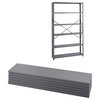 Industrial 6 Steel Shelf Pack in Dark Gray Finish (18 in.)