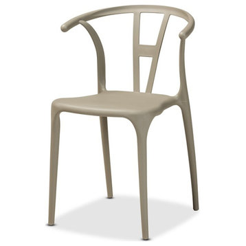Baxton Studio Warner Beige Plastic Dining Chair (Set of 4)