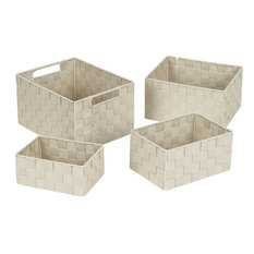 Hipp Hardware Plus 4-Piece Beige Storage Basket, 748113-BE