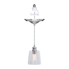 Instant Pendant Lighting Houzz Worth Home Products Instant Pendant Series 1 Light Brushed Nickel Recessed Conversion Kit