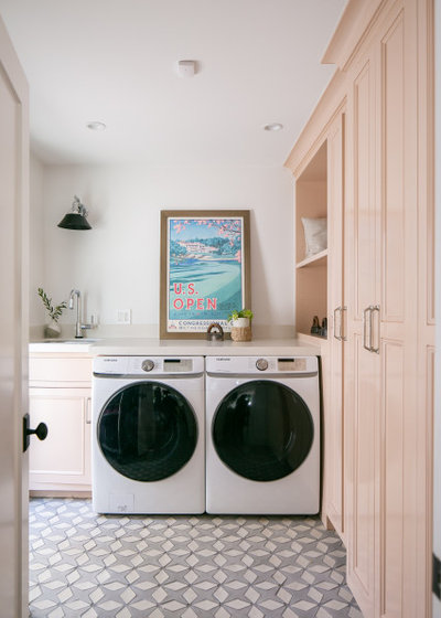 Transitional Laundry Room by Space Intervention