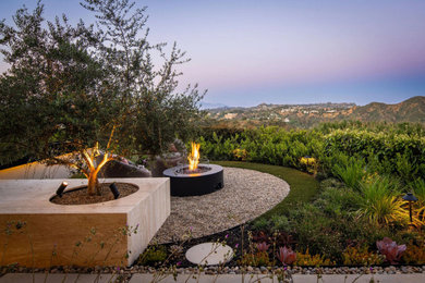 Inspiration for a mid-century modern landscaping in Los Angeles.