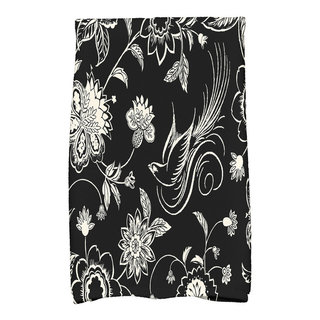 Traditional Bird Floral Decorative Holiday Floral Print Hand Towel