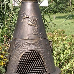 The Blue Rooster Garden Chiminea Outdoor Fireplace - Chimineas