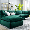 Sectional Sofa Set, Velvet, Green, Modern, Living Lounge Hotel Lobby Hospitality