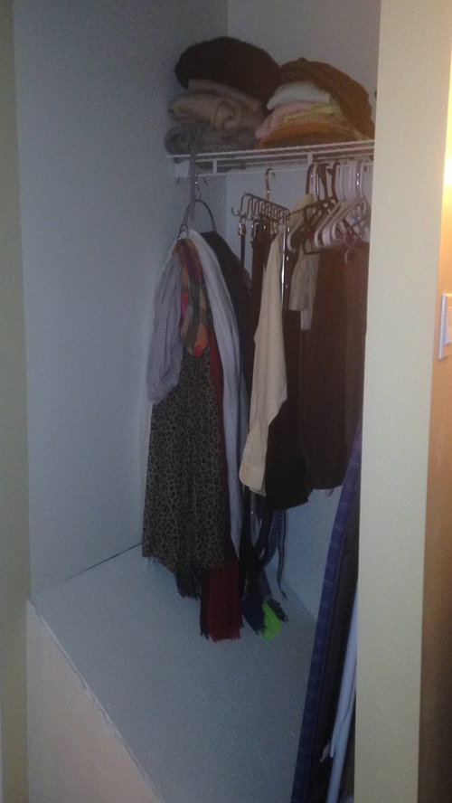 Above Staircase Closet Solution Help!