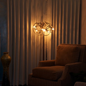 Lightsculptures Brown Patina Floor Light